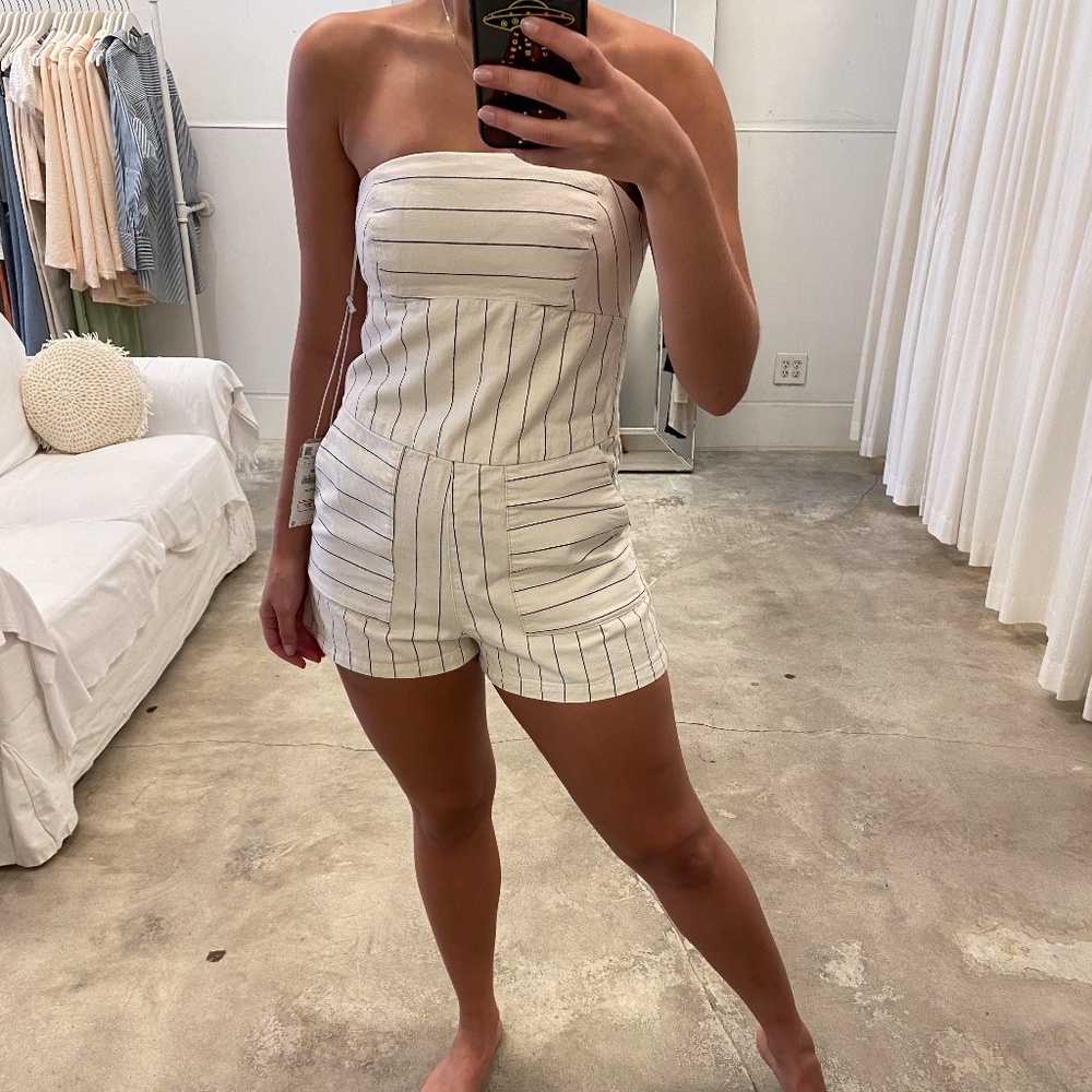 Zara Trafaluc Denim Romper